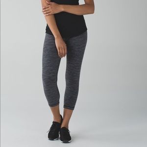 Lululemon | Wunder Under Crop II *Diamond Jacquard Space Dye